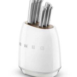 سرویس چاقو 7 پارچه اسمگ مدل SMEG KBSF01WH رنگ سفید